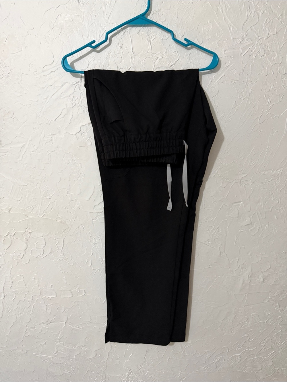 Figs Black Scrub Track Pants with Drawstring Waist